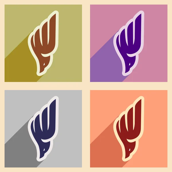 Collection logo aigle planant — Image vectorielle