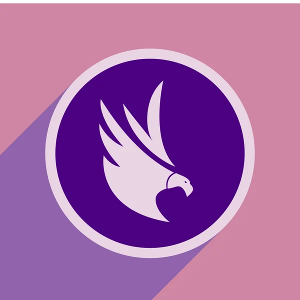 Elegante silueta águila logo — Vector de stock