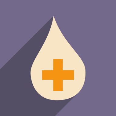 Alt gölge ile düz simgesi ve mobil uygulama yardım