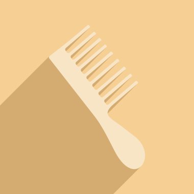 Düz gölge simgesi ve mobil uygulama saç fırçası ile