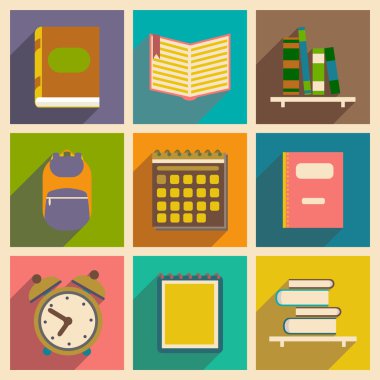 Düz gölge kavramı ve mobil uygulama Okulu simgeleri ile