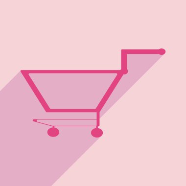 Düz gölge simgesi ve mobil uygulama arabası ile