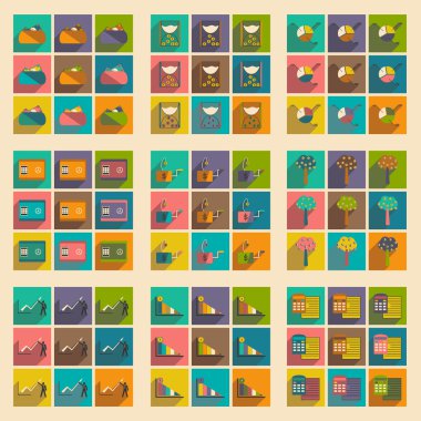 Modern düz simgeler gölge ekonomi ile