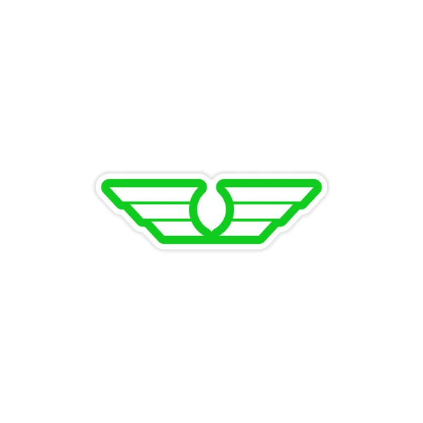 Etiqueta Eagle Wings logotipo — Vetor de Stock