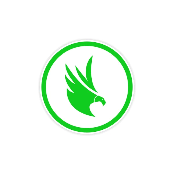 Autocollant silhouette d'un aigle — Image vectorielle