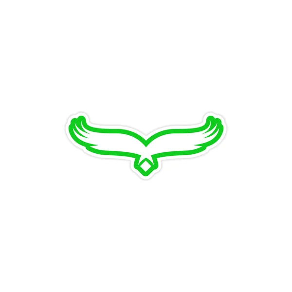 Autocollant silhouette d'un aigle — Image vectorielle