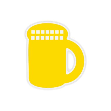 simgesi etiket gerçekçi tasarım üzerinde kağıt kapak nargile