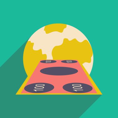 Düz tasarım modern vektör çizim simgesini para ve dünya