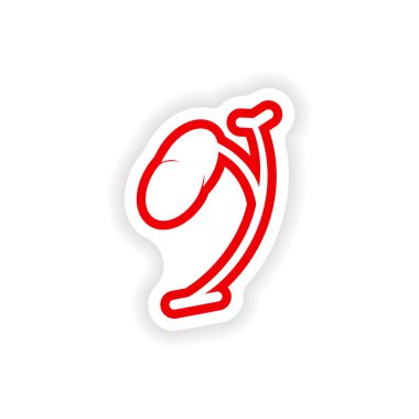 Kağıt etiket üzerinde beyaz arka plan vücut dalak