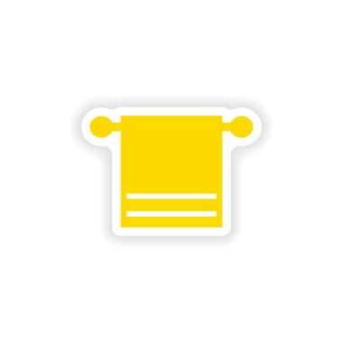 kağıt havlu spa simge etiketi gerçekçi tasarım