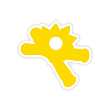 simgesi etiket gerçekçi tasarım üzerinde kağıt vanilya