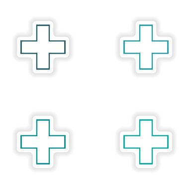 Kağıt tıbbi çapraz derleme gerçekçi etiket tasarımı