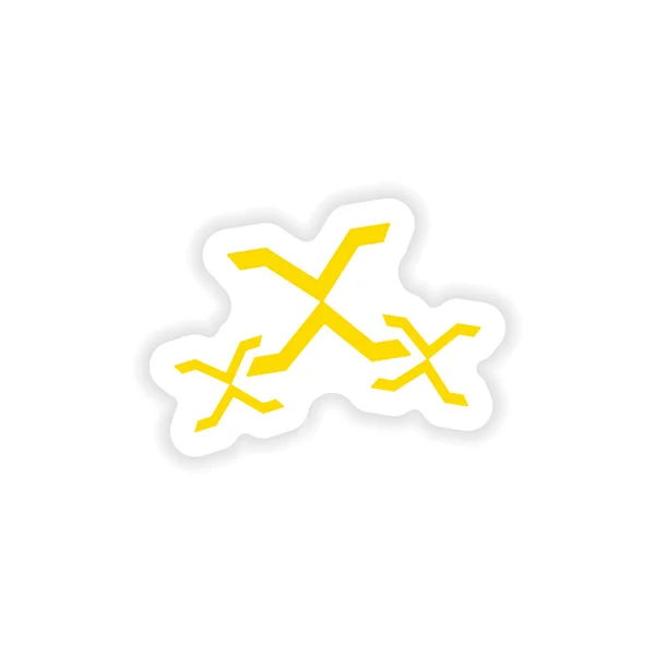 Ikona designu realistyczne naklejki na papierze xxx — Wektor stockowy