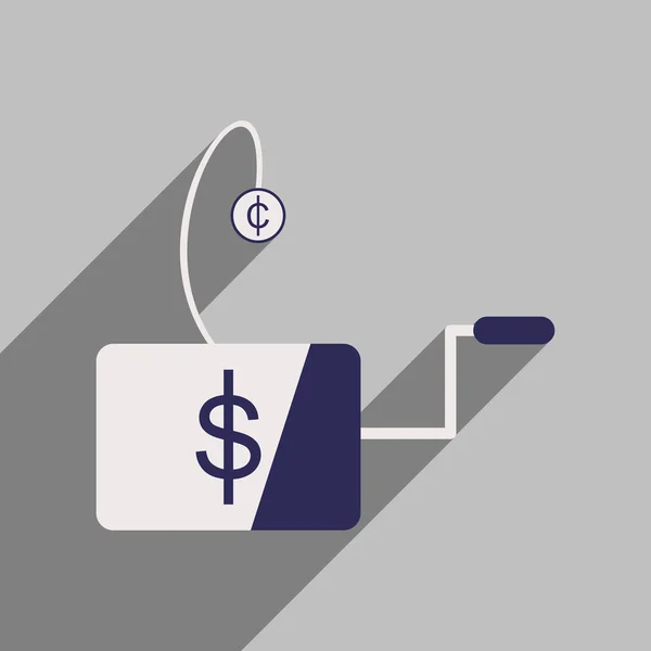 Moderne flache Ikone mit wirtschaftlichem Schatten-Logo — Stockvektor
