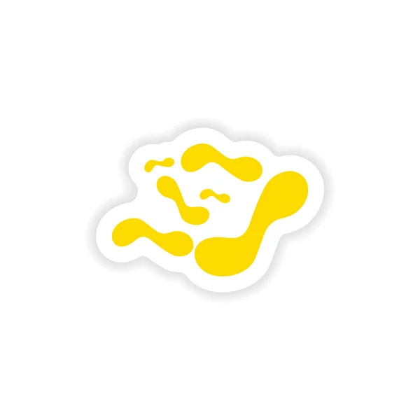 Icon sticker realistic design on paper peanuts — Stock Vector