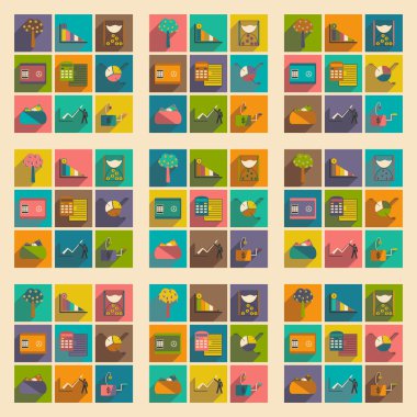 Modern düz simgeler gölge ekonomi ile