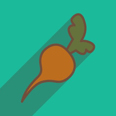 Düz gölge simgesi ve mobil uygulama pancar ile