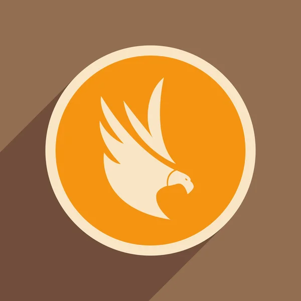 Elegante silueta águila logo — Vector de stock