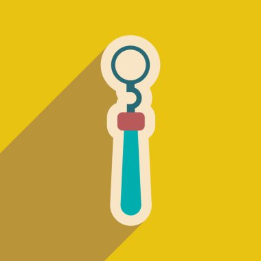 Düz stil diş enstrümanın simgesi