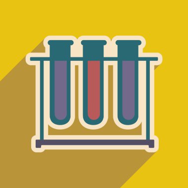 Şişeler için düz stil analizde simgesi