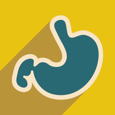 İnsan mide düz stil simgesi