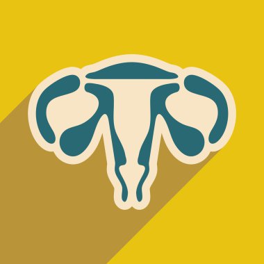 Kadının vajina içinde düz stil simgesi