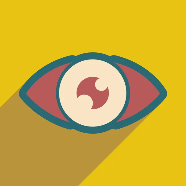 Ikonen för mänskliga ögat i platt stil — Stock vektor