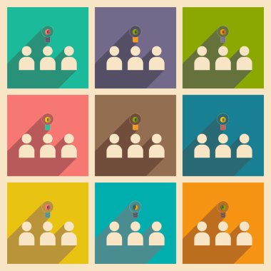 Düz gölge kavramı simge grup insan düşünüyorum