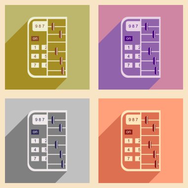 Modern düz simgeler ile gölge abacus