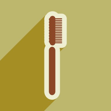 Düz stil diş fırça simgesini