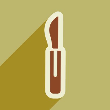 Düz stil diş enstrümanın simgesi