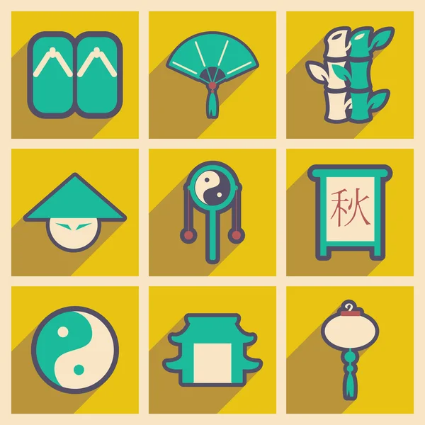 Kínai kalligráfia 2016-ban kínai pecsét fordítás: ősz — Stock Vector