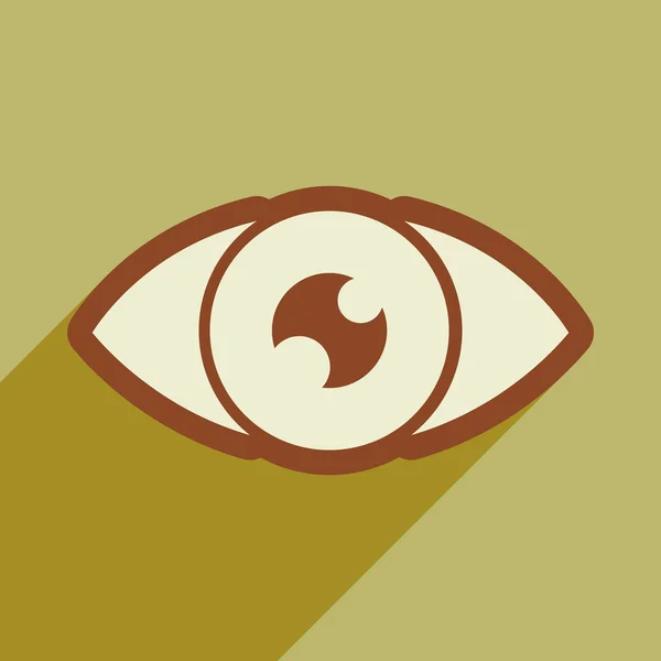 Ikone des menschlichen Auges im flachen Stil — Stockvektor