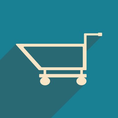 Düz gölge simgesi ve mobil uygulama arabası ile