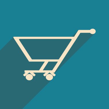 Düz gölge simgesi ve mobil uygulama arabası ile