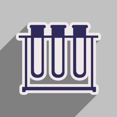 Şişeler için düz stil analizde simgesi