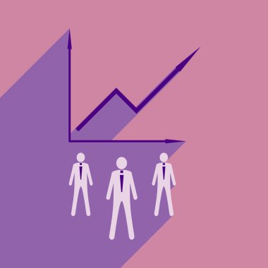 Düz tasarım modern vektör çizim simgesini zamanlama ve office işçi