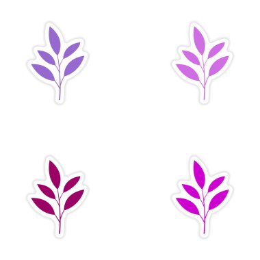 kağıt üzerinde derleme gerçekçi etiket tasarım sonbahar yaprakları