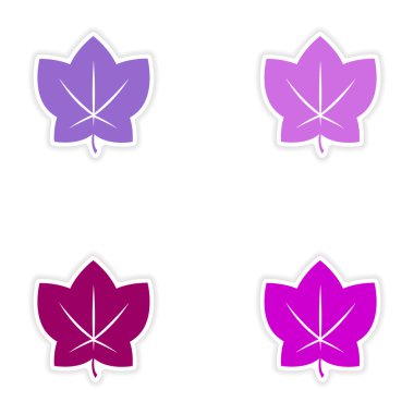 kağıt üzerinde derleme gerçekçi etiket tasarım sonbahar yaprakları