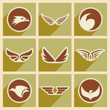 Şık modern şık logolar Kartallar