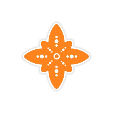 Kağıt etiket Hint beyaz arka plan üzerinde oturum