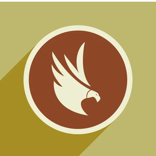 Logo aigle silhouette élégant — Image vectorielle