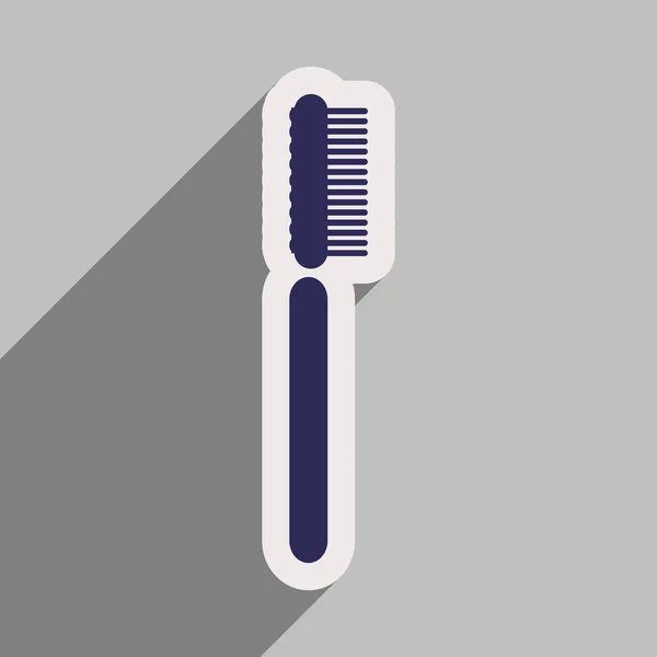 Icono de cepillo de dientes en estilo plano — Vector de stock