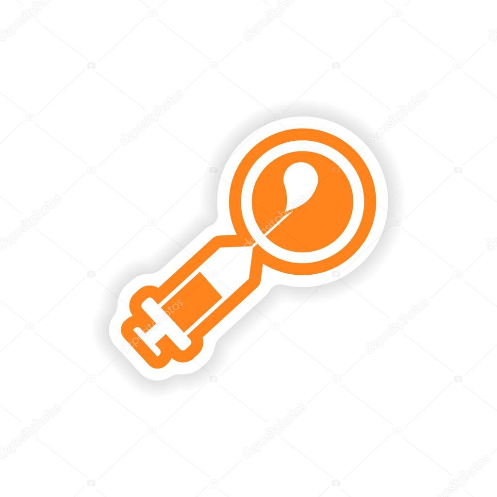 Paper sticker on white background artificial insemination