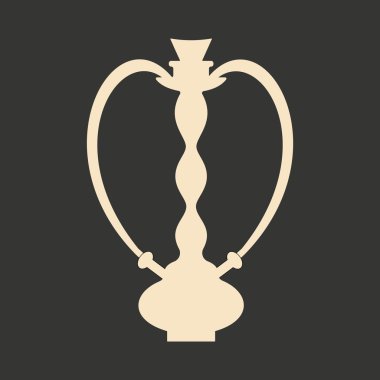 düz siyah ve beyaz mobil uygulama nargile shisha içinde