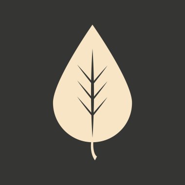 Düz siyah ve beyaz mobil uygulama ağaç yaprak