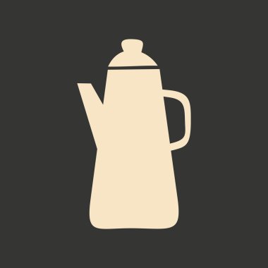 Düz siyah ve beyaz mobil uygulama kahve makinesi