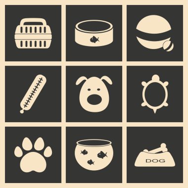 Düz siyah ve beyaz konsept mobil uygulama veteriner tıpta