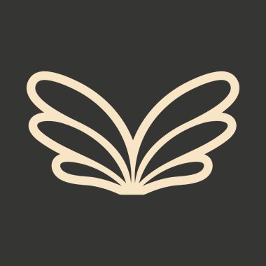 Düz siyah ve beyaz mobil uygulama Kartal kanatları