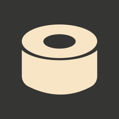 Düz gölge simgesi ve mobil uygulama suşi ile